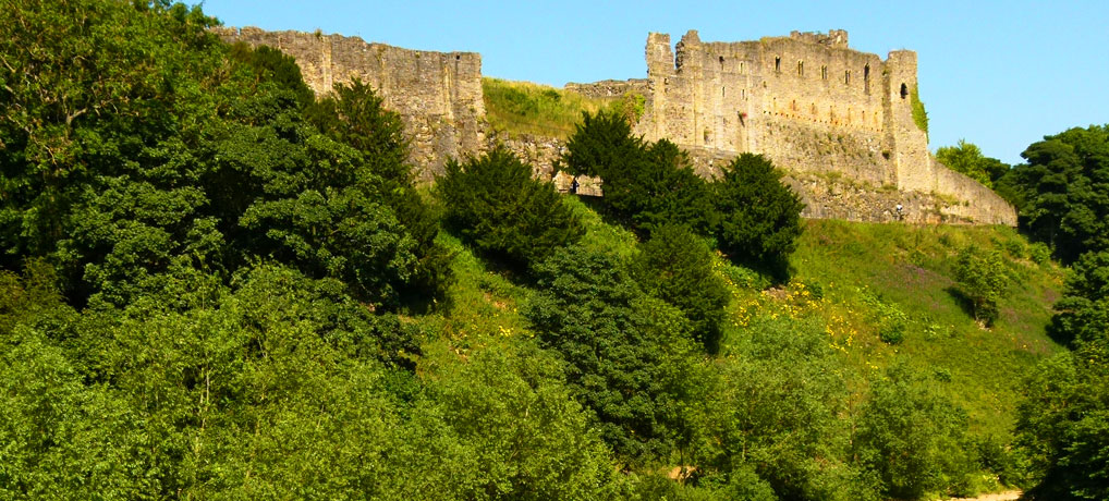 Richmond Castle high above the river Swale