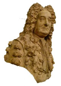 Sir Hans Sloane (1660-1753), whose collection helped the British Museum get started. Bust in the British Museum. Sir Hans Sloane, British Museum, bust