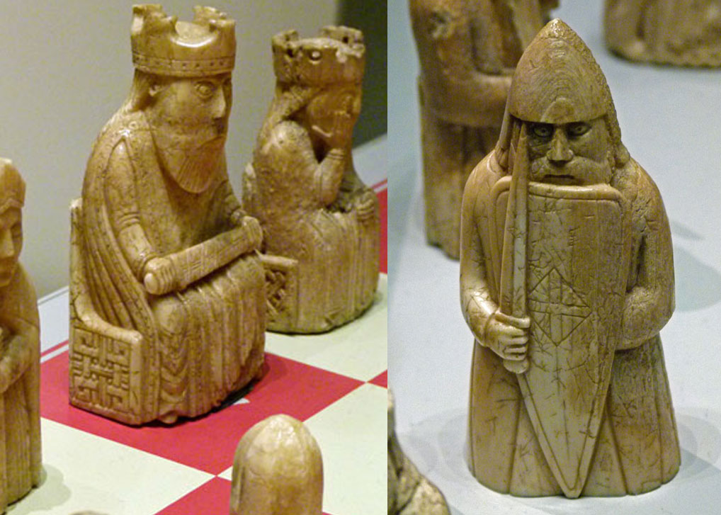 The Lewis Chessmen - 12th century, walrus ivory British Museum - The Lewis Chessmen - 12th century, walrus ivory