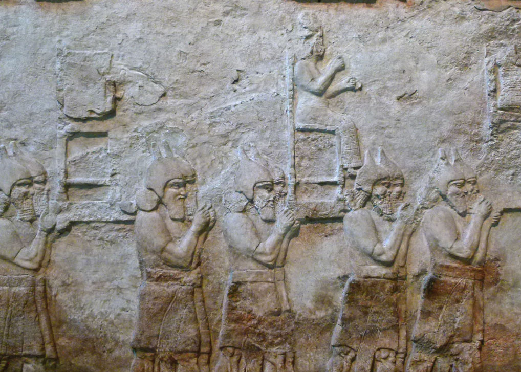 Detail from an Assyrian (modern Iraq) frieze, dating from 6 or 700 BC British Museum, Assyrian (modern Iraq) frieze, 6 or 700 BC