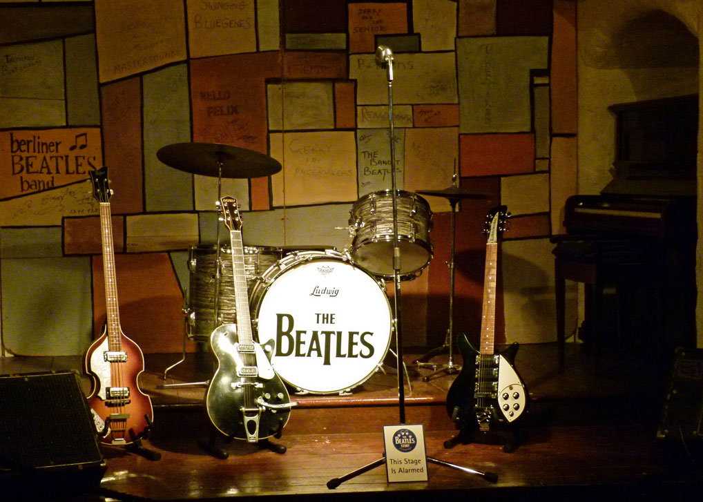 Mock-up of the Cavern stage in the Beatles' Story museum at Albert Dock Cavern, Beatles' Story, museum, Albert Dock, Liverpool