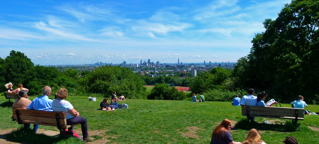 Hampstead Heath - view of Central London from Parliament Hill