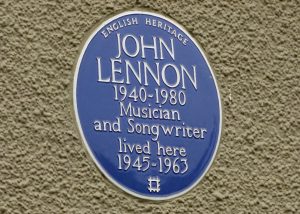 John gets an official blue plaque because he's dead Lennon, musician, songwriter, blue plaque, Mendips