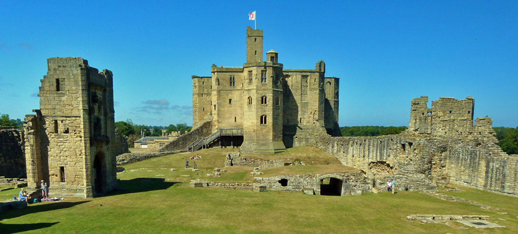 Warkworth, castle, bailey