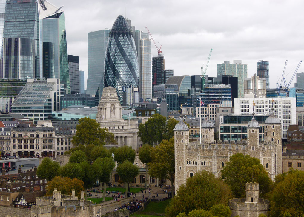 And, finally, a great view of the Tower of London and the City Tower of London from Tower Bridge