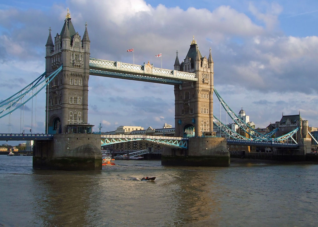 Tower Bridge from the north bank of the Thames, looking east Tower Bridge, visit London