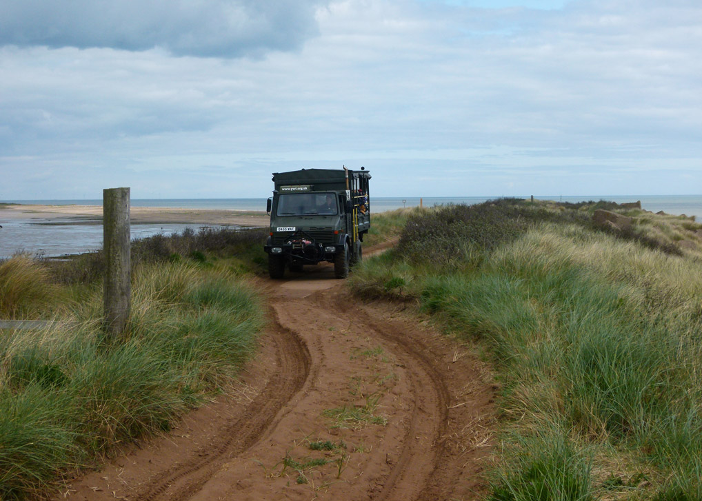 Yorkshire Wildlife Trust's Unimog on Spurn