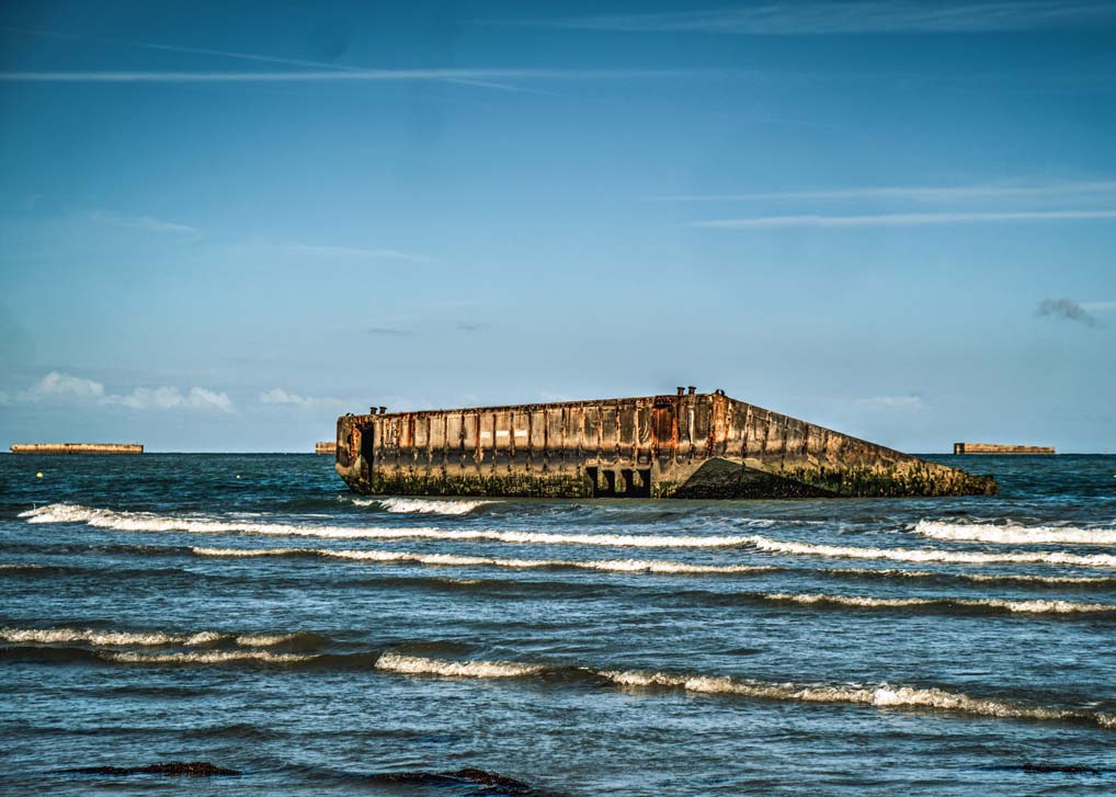 Remains of the Mulberry at Arromanches