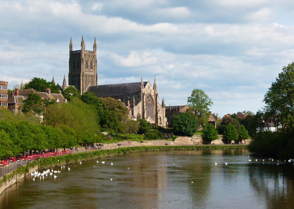 Worcester Cathedral on the Severn