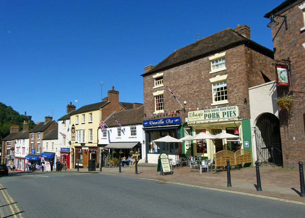 The town of Ironbridge, Shropshire
