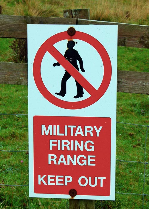 Military firing at Tyneham