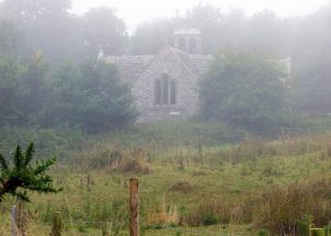Through the mist - St Mary the Virgin, Tyneham