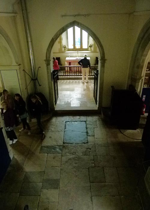 Tyneham's restored church.
