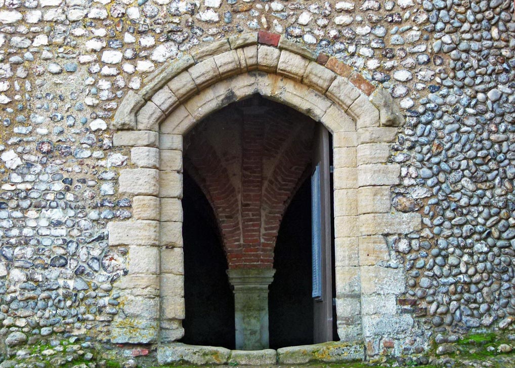 Flint-covered Blakeney Guildhall